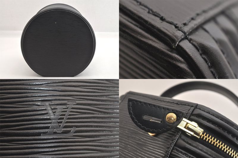 Louis Vuitton Epi Cannes Cosmetic Handbag Wallet Black M48032 LV 2742n