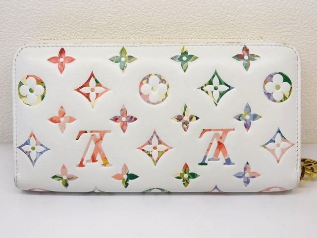 Louis Vuitton Zippy Wallet Long Wallet M81694 Monogram Floral LV Garden White