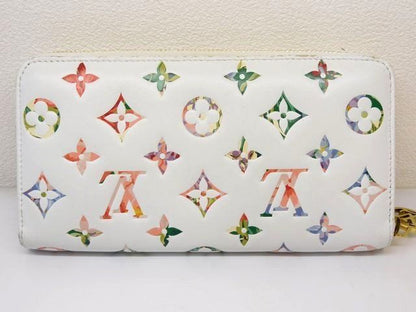 Louis Vuitton Zippy Wallet Long Wallet M81694 Monogram Floral LV Garden White
