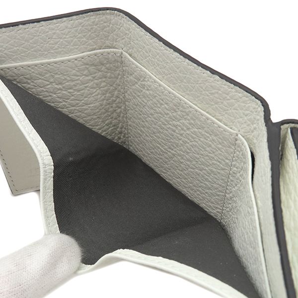 Fendi Trifold Wallet Fendi Roma Compact Wallet Leather White Gold Hardware Mini