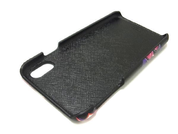 Prada Frankenstein Saffiano Leather Iphonexsmax Leather Phone Case Black