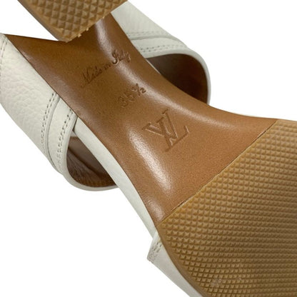 Louis Vuitton Horizon Line Sandals Shoes Leather White Gold Lvhardware Strap