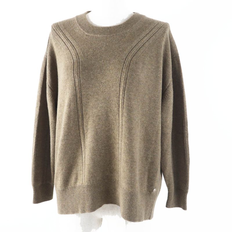 Hermes 22AW 2h2603d1 100% Cashmere Silver Hardware With Serie Plate Crew Neck