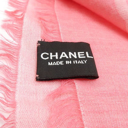 Chanel Shawl Cashmere X Silk 120 X 200cm (78.74in) Pink Chanel Logo Coco Mark