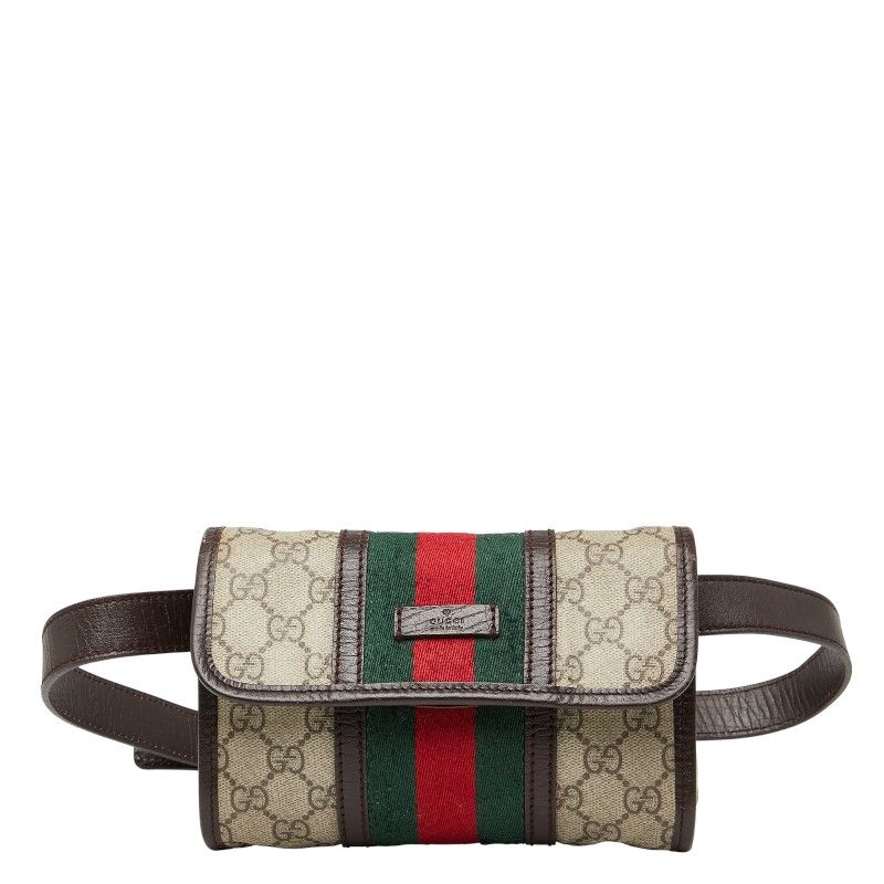 Gucci Sherry Line GG Supreme Body Bag Waist Bag 152597 Beige Multicolor PVC