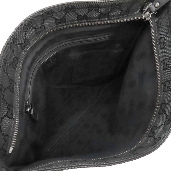 Gucci Shoulder Bag GG Imprime Shoulder Bag PVC Black Silver Hardware Black