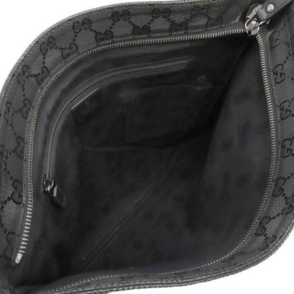 Gucci Shoulder Bag GG Imprime Shoulder Bag PVC Black Silver Hardware Black