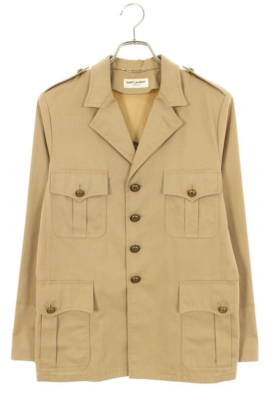 Saint Laurent Paris 15SS 374829 Y686h Gold Button Safari Jacket Men's 44
