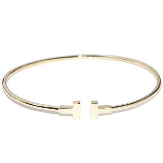 Tiffany & Co Bracelet Bangle 18K Yellow Gold T Narrow Wire Bracelet Extra Large