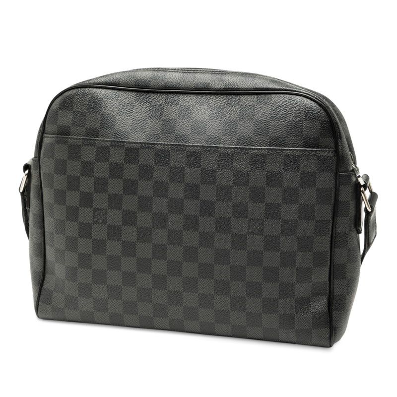 Louis Vuitton Damier Graphite Dayton MM Crossbody Shoulder Bag N41409 Black PVC