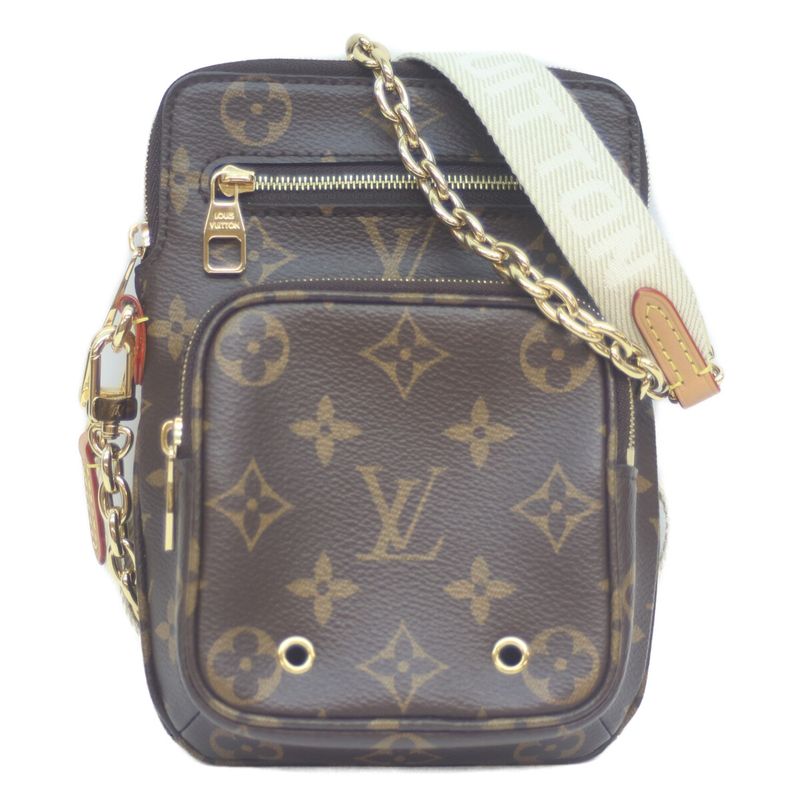 Louis Vuitton M80746 Monogram Utility Crossbody Body Bag Brown Ladies Men Unisex