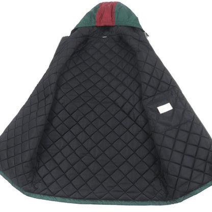 Gucci 590746 GG Pattern Hooded Cotton Double Zip Up Coat Mountain Hoodie Green