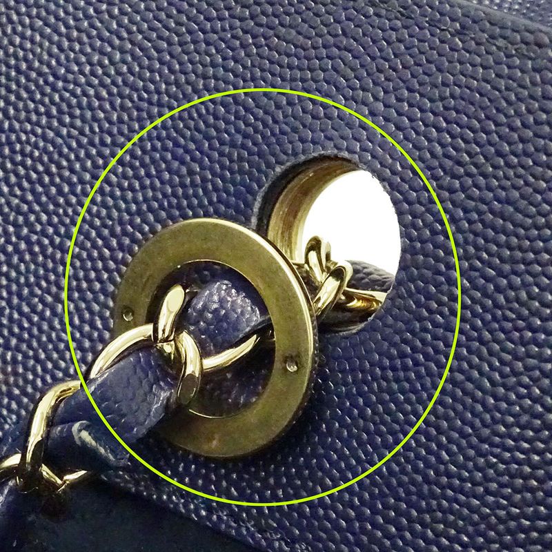 Chanel Bag Women's Brand Handbag Shoulder Bag 2way Caviar Skin Deauville Navy