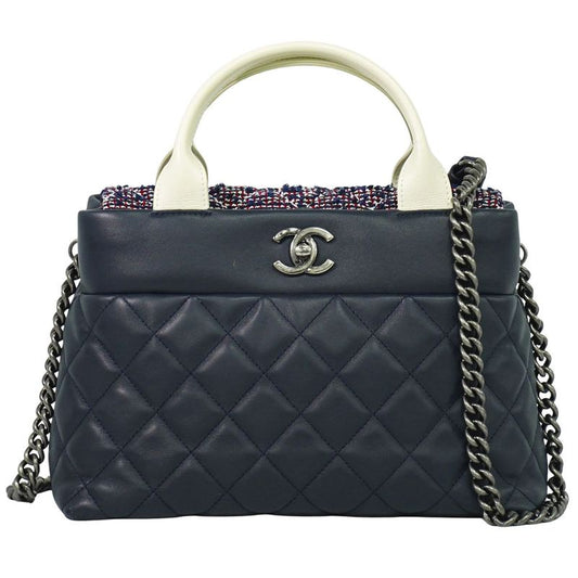 Authentic Chanel Coco Mark Matelasse 2WAY Shoulder Bag Handbag Pochette Leather