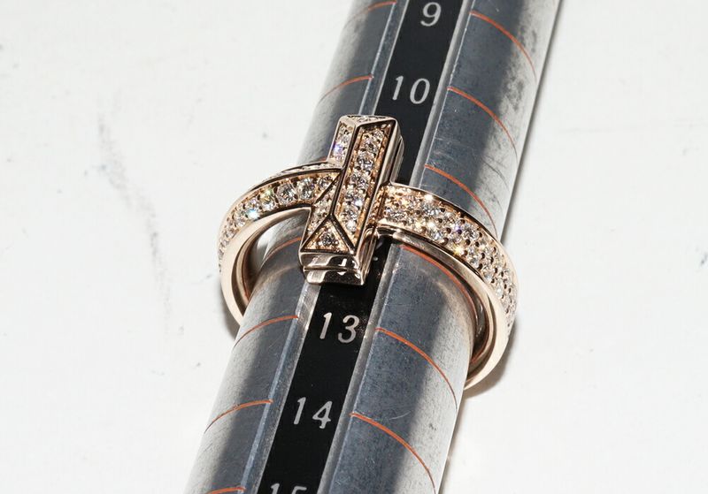 Tiffany & Co Ring 18K Pink Gold Diamond 055ct T One Ring Width 45mm (018in)