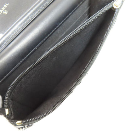 Chanel Chain Wallet Coco Mark Gold Hardware Long Wallet With Coin Purse Tweed