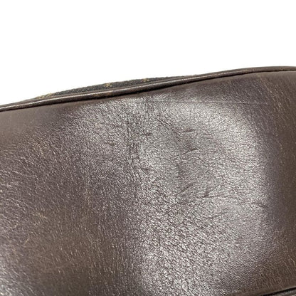 Gucci Shoulder Bag GG Pattern 101682 Dark Brown Leather