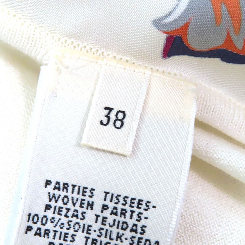 Hermes Silk Cotton Flamingo Party Twill Raine Crewneck Long Sleeve Pullover