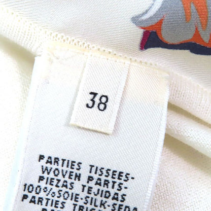 Hermes Silk Cotton Flamingo Party Twill Raine Crewneck Long Sleeve Pullover