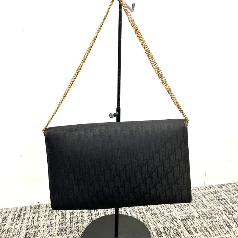 Christian DIOR Trotter Pattern Chain 2WAY Bag: Y2044
