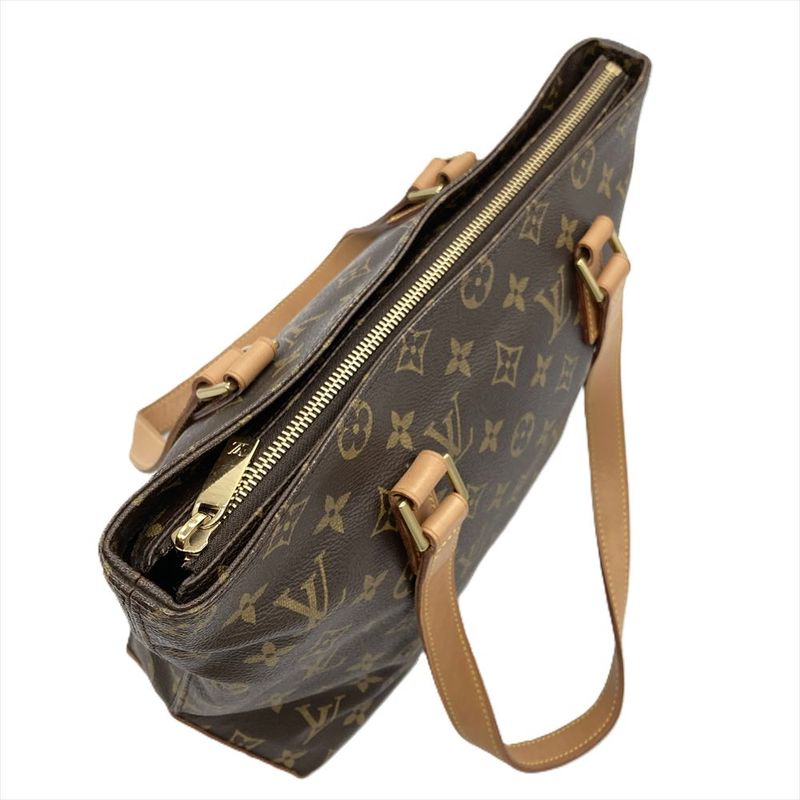 Louis Vuitton Cabas Piano Tote Bag M51148 Brown Gold Hardware Vi0092