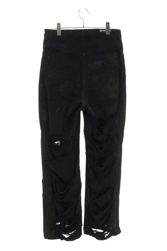 Balenciaga 745248 Tnw11 Super Destroyed Baggy Denim Pants Men's XS