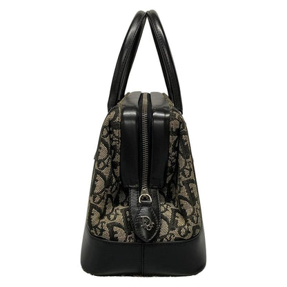 Dior/christian Dior Handbag Trotter Ivory X Dark Navy Leather