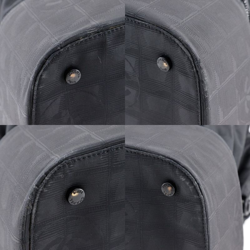 Chanel New Travel Line A15960 Nylon Canvas Black Ladies Boston Bag