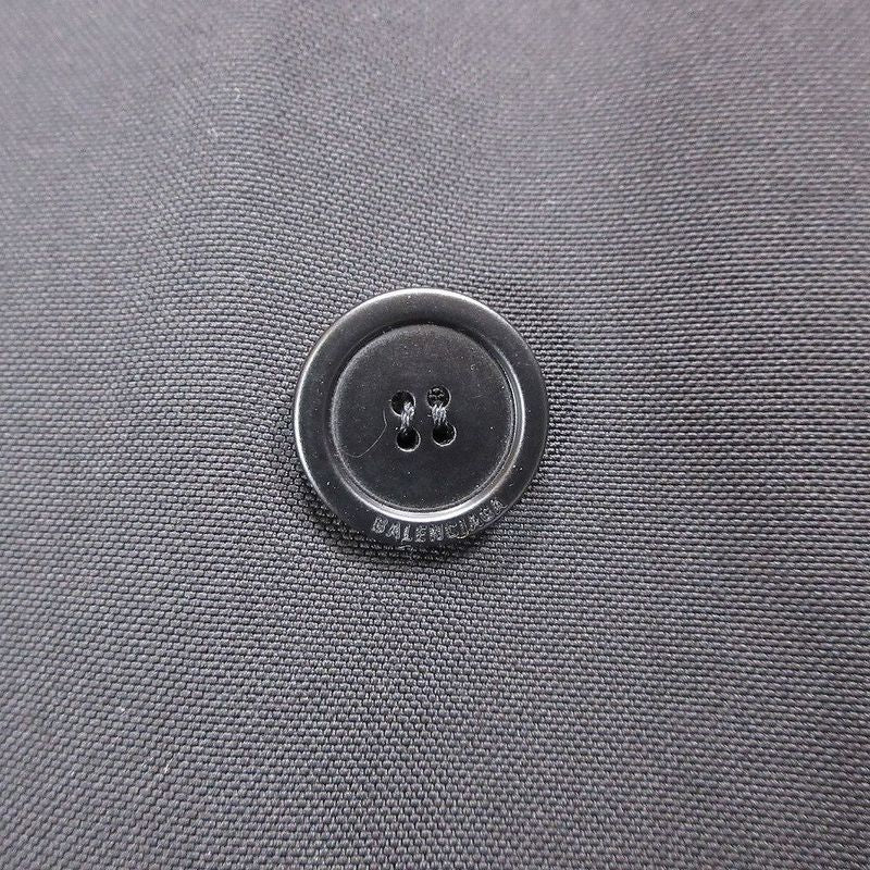 Balenciaga Trimmed and Wrinkled Double Breasted Coat Oversize D Balacia Unisex