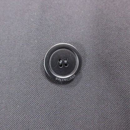 Balenciaga Trimmed and Wrinkled Double Breasted Coat Oversize D Balacia Unisex