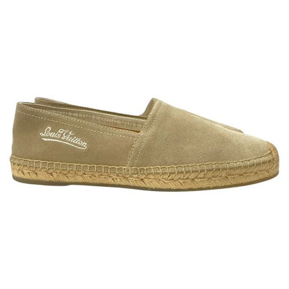 Louis Vuitton Cl1116 Jute Bidar Line Espadrille Slip-on Beige Suede Hemp Louis
