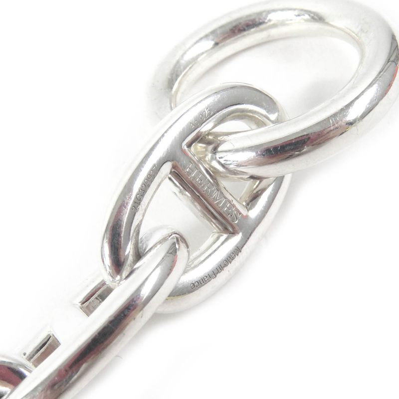 Hermes Chaine D'ancre TGM 11 Frames Bracelet Accessory Ag925 Silver With Case