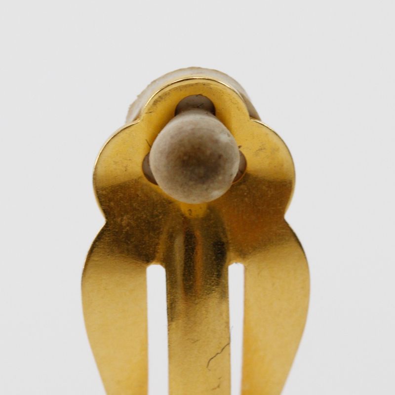 Chanel Coco Mark Vintage Gold Plated Green Gold Ladies 18.72g Earrings