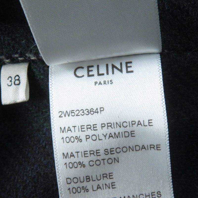 Celine 2w523364p Emblem Gold Button Padded Hunting Jacket Black 38 Made In