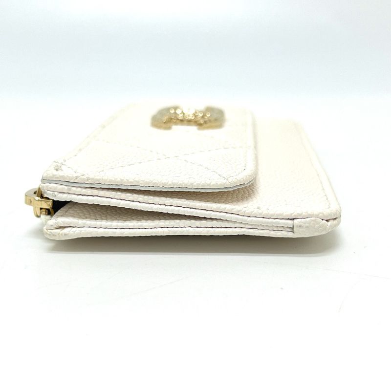 Chanel Long Wallet Coco Mark Caviar Skin White