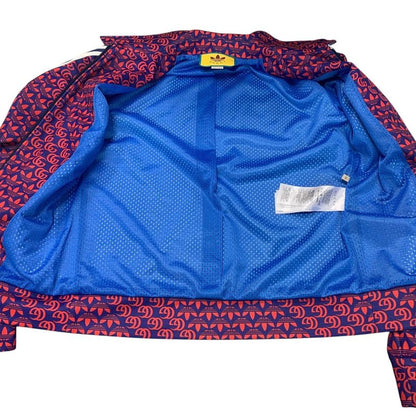 2996 Gucci Adidas 692112 Double G Trefoil Sideline Jersey Track Jacket Blue Red