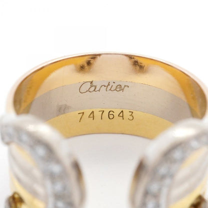 Cartier Ring 2C 18K Yellow Gold Yellow Gold 18K White Gold White Togo Old 18K