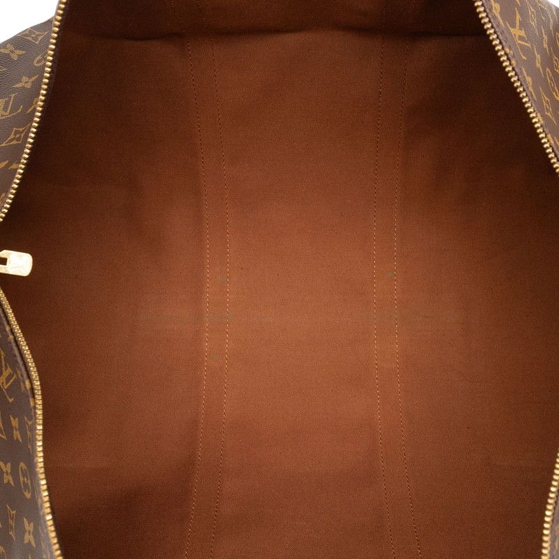 Louis Vuitton Monogram Keepall 60 Boston Bag Travel Bag M41422 Brown PVC