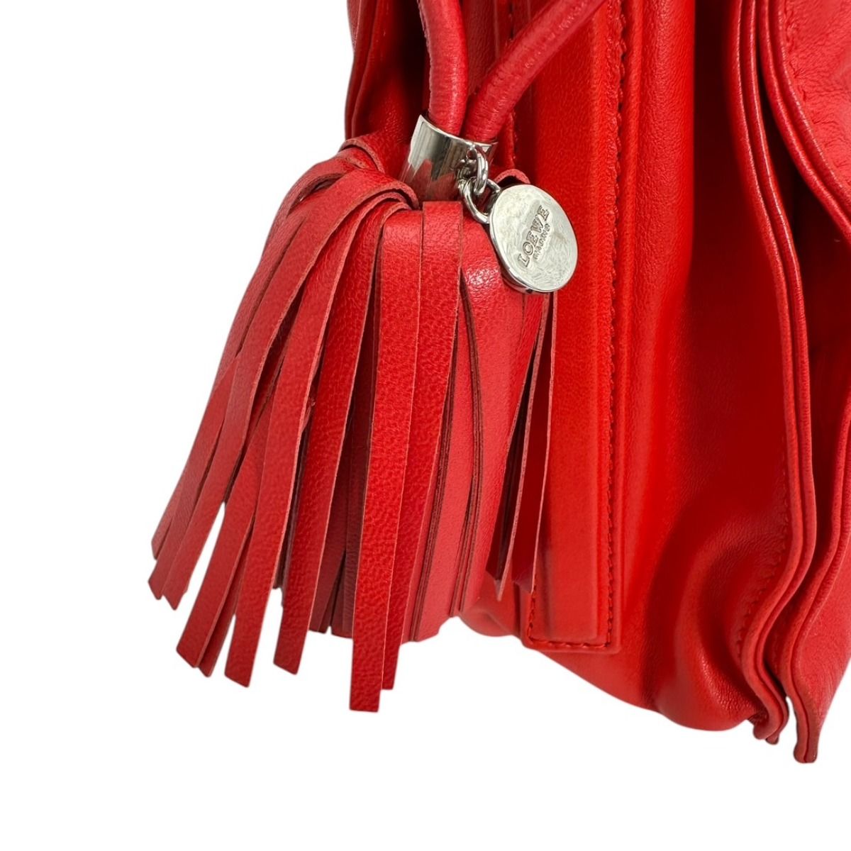 Loewe 380 82 E17 Leather 2-Way Tassel Shoulder Bag