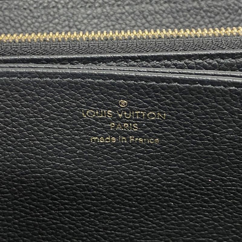 Louis Vuitton Monogram Empreinte Zippy Wallet M61864 Noir Black Ladies