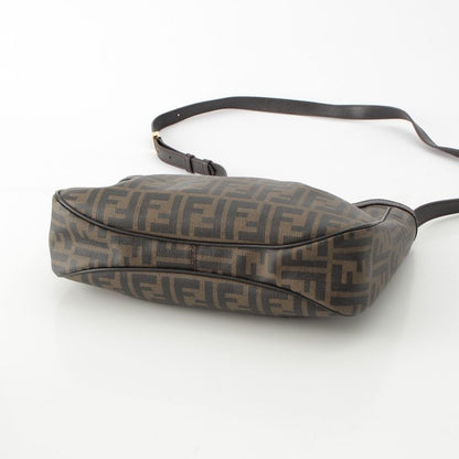 Fendi Zucca FF Logo Shoulder Bag 8bt209 Brown