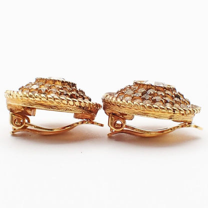 Chanel Ear Ring Stone Gold 63ka993