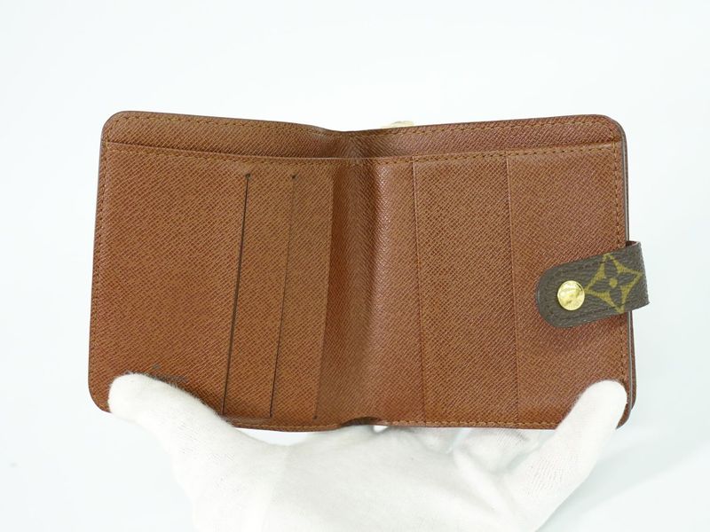 Authentic Louis Vuitton LV Compact Zip Monogram Fold Wallet Compact Wallet