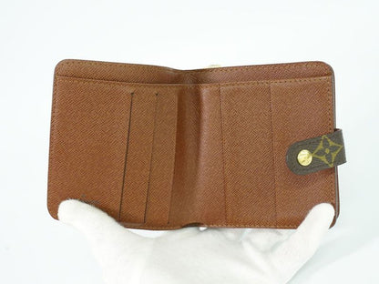 Authentic Louis Vuitton LV Compact Zip Monogram Fold Wallet Compact Wallet