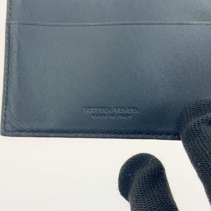 Bottega Veneta Intrecciato Bifold Wallet with Money Clip Black