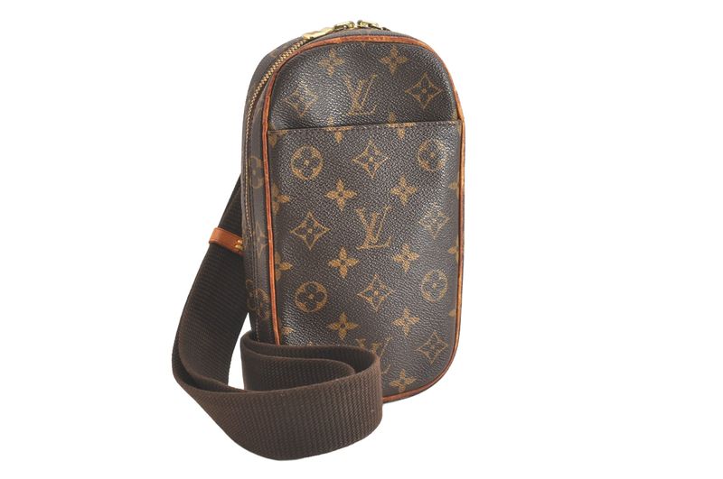 Louis Vuitton Monogram Pochette Gange Waist Body Bag M51870 LV 2738n