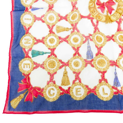 Celine Handkerchief Cotton Navy Red White Small Fashionable Ladies Women Celine