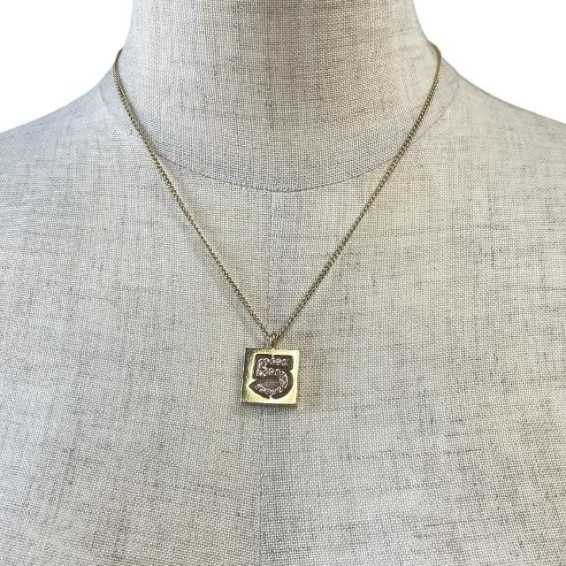 Chanel No5 Necklace Pendant Accessories Small Accessories Rhinestone 02P GP
