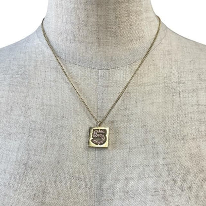 Chanel No5 Necklace Pendant Accessories Small Accessories Rhinestone 02P GP
