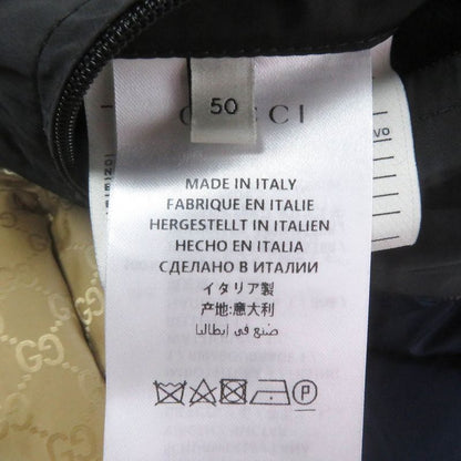 Gucci 590744 GG Logo Sideline Hooded Down Coat Bench Coat Bordeaux Blue Gold 50